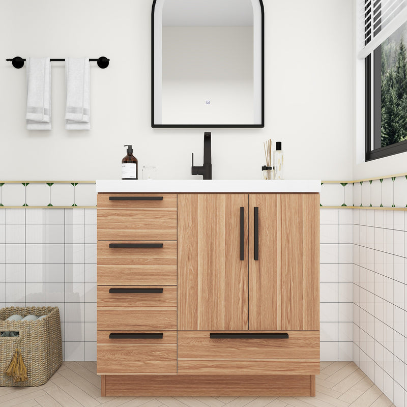 Moreno Bath CARLA-36L Carla 36" Freestanding Bathroom Vanity with Left Side Drawers