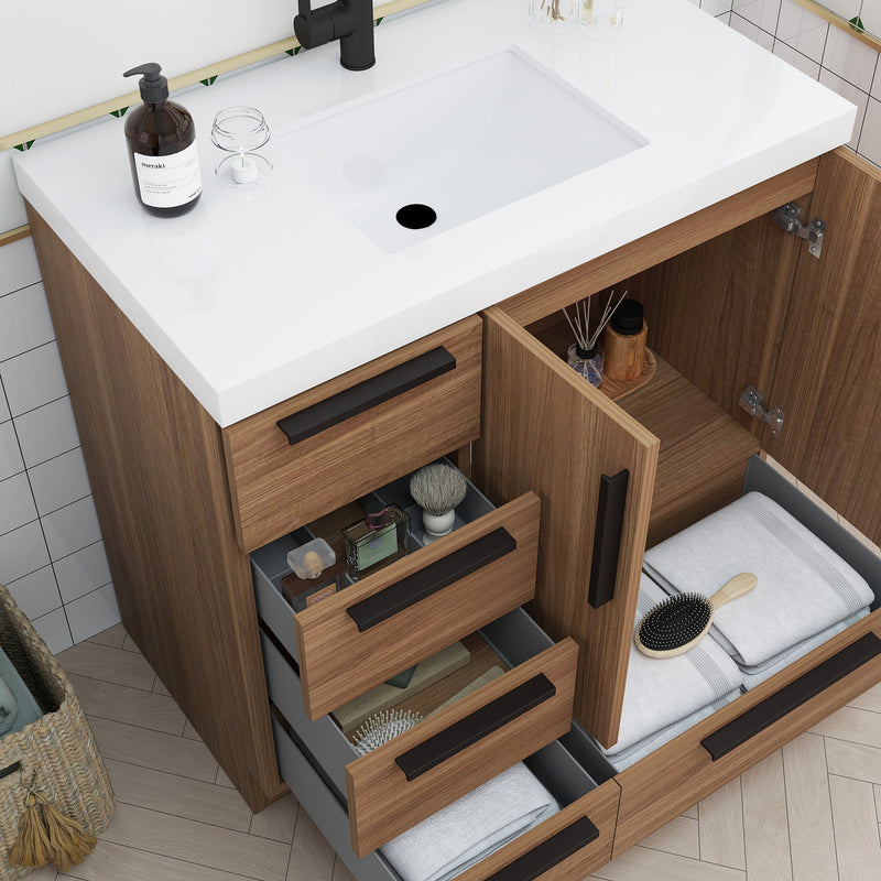 Moreno Bath CARLA-36L Carla 36" Freestanding Bathroom Vanity with Left Side Drawers