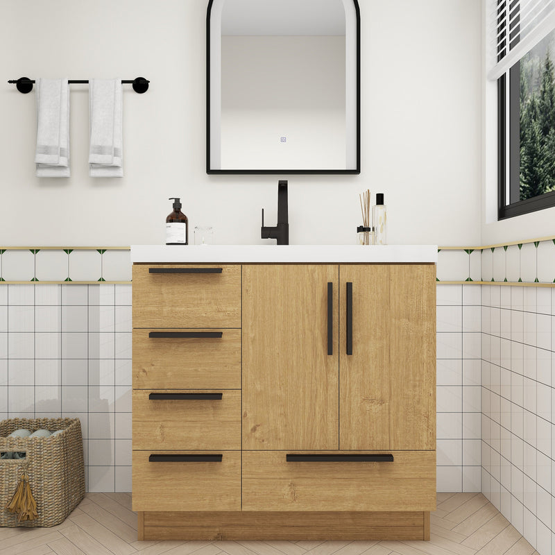 Moreno Bath CARLA-36L Carla 36" Freestanding Bathroom Vanity with Left Side Drawers
