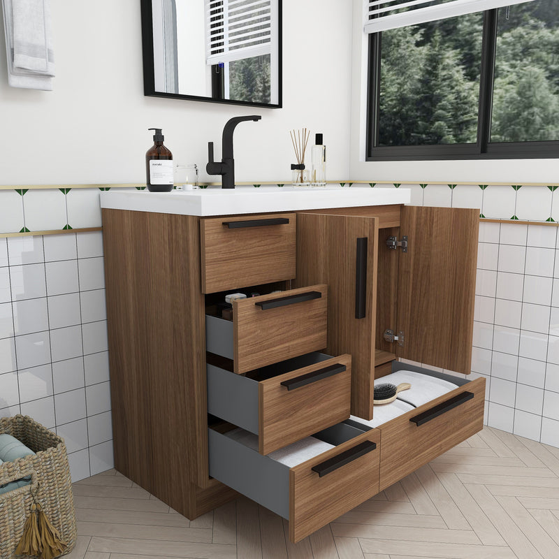 Moreno Bath CARLA-36L Carla 36" Freestanding Bathroom Vanity with Left Side Drawers