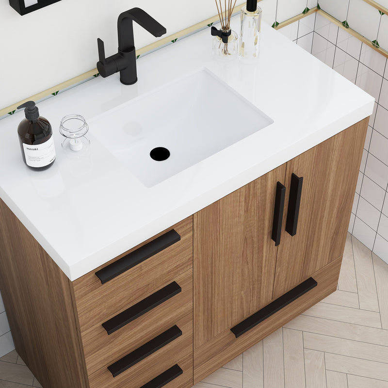 Moreno Bath CARLA-36L Carla 36" Freestanding Bathroom Vanity with Left Side Drawers
