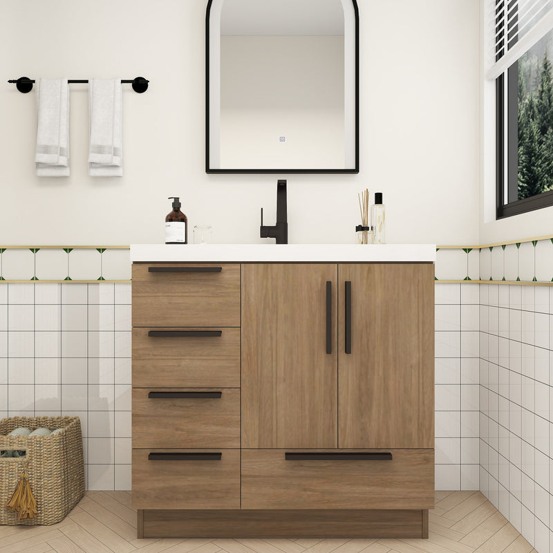 Moreno Bath CARLA-36L Carla 36" Freestanding Bathroom Vanity with Left Side Drawers