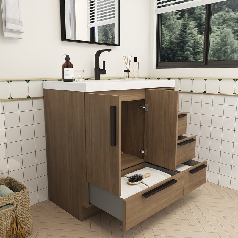 Moreno Bath CARLA-36R Carla 36" Freestanding Bathroom Vanity with Right Side Drawers