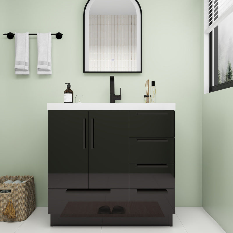 Moreno Bath CARLA-36R Carla 36" Freestanding Bathroom Vanity with Right Side Drawers