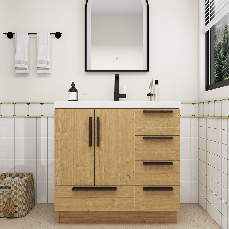 Moreno Bath CARLA-36R Carla 36" Freestanding Bathroom Vanity with Right Side Drawers