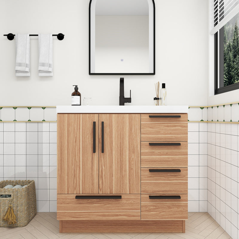 Moreno Bath CARLA-36R Carla 36" Freestanding Bathroom Vanity with Right Side Drawers