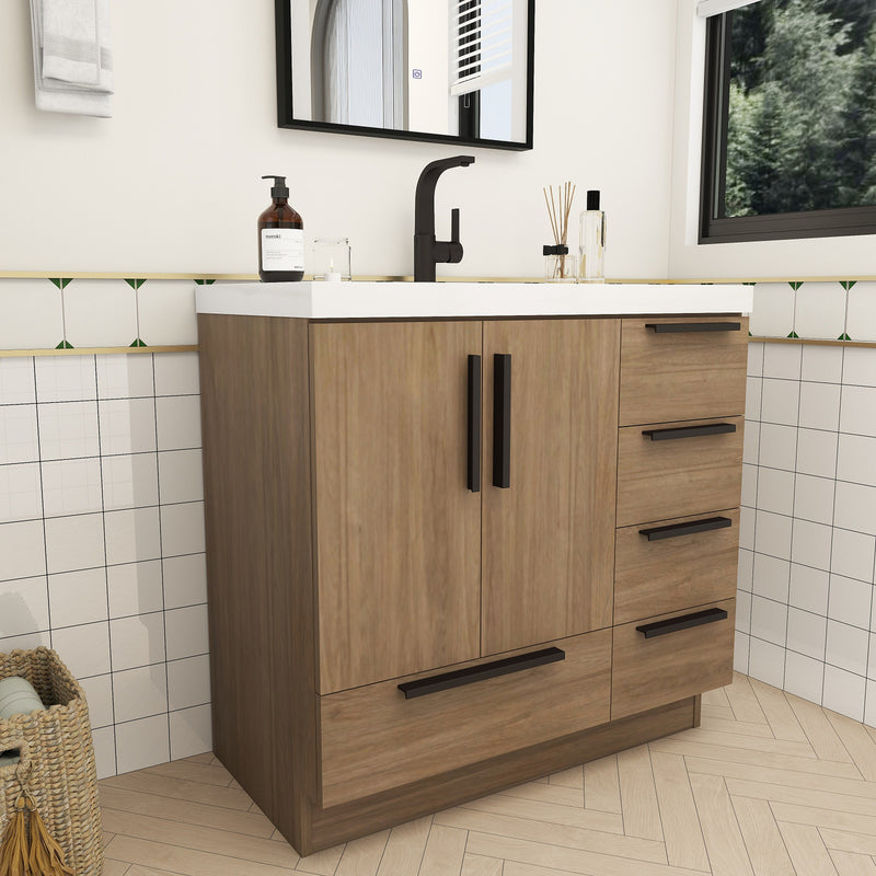 Moreno Bath CARLA-36R Carla 36" Freestanding Bathroom Vanity with Right Side Drawers