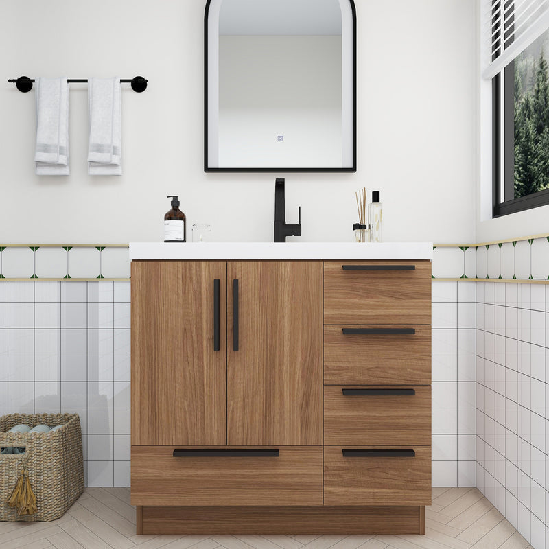 Moreno Bath CARLA-36R Carla 36" Freestanding Bathroom Vanity with Right Side Drawers