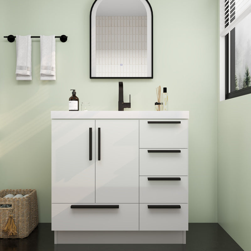 Moreno Bath CARLA-36R Carla 36" Freestanding Bathroom Vanity with Right Side Drawers