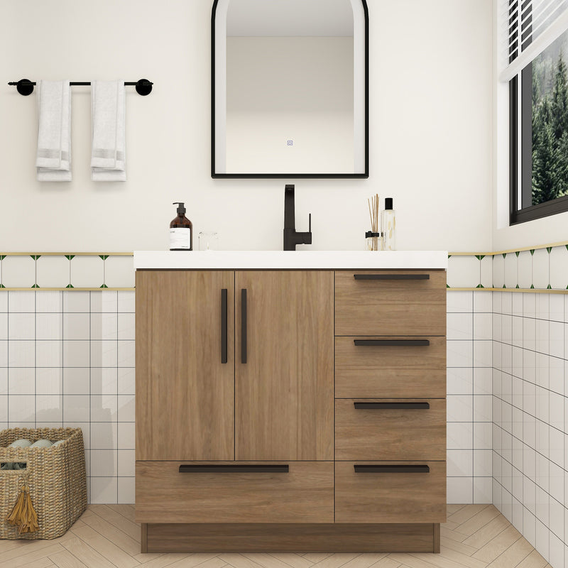 Moreno Bath CARLA-36R Carla 36" Freestanding Bathroom Vanity with Right Side Drawers