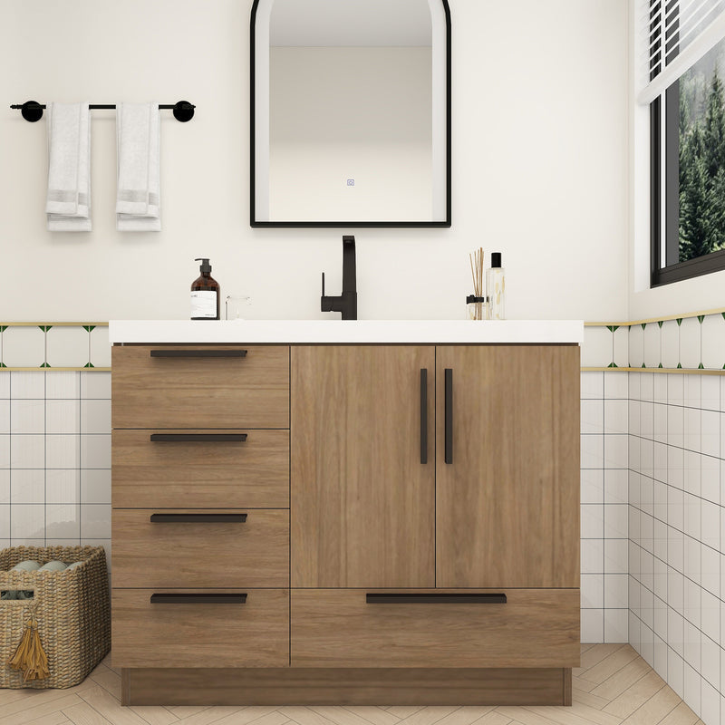 Moreno Bath CARLA-42L Carla 42" Freestanding Bathroom Vanity with Left Side Drawers