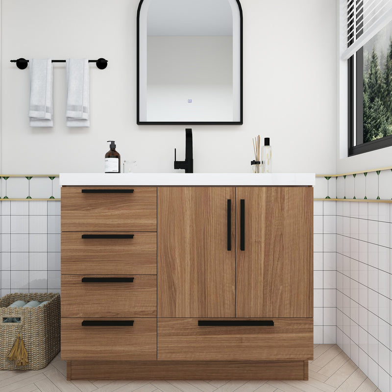 Moreno Bath CARLA-42L Carla 42" Freestanding Bathroom Vanity with Left Side Drawers