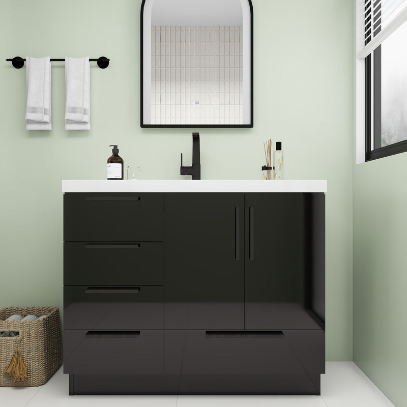 Moreno Bath CARLA-42L Carla 42" Freestanding Bathroom Vanity with Left Side Drawers