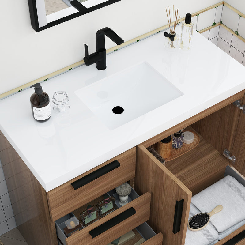 Moreno Bath CARLA-42L Carla 42" Freestanding Bathroom Vanity with Left Side Drawers