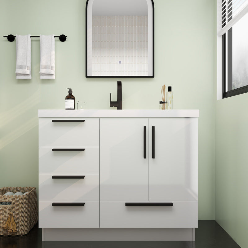 Moreno Bath CARLA-42L Carla 42" Freestanding Bathroom Vanity with Left Side Drawers