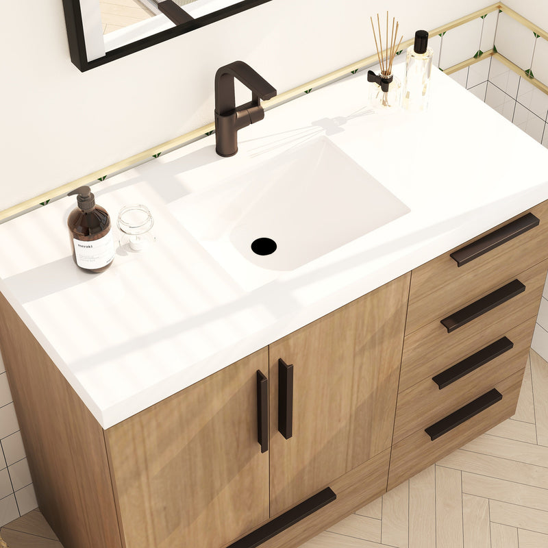 Moreno Bath CARLA-42R Carla 42" Freestanding Bathroom Vanity with Right Side Drawers
