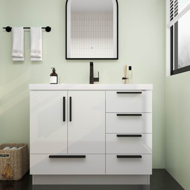 Moreno Bath CARLA-42R Carla 42" Freestanding Bathroom Vanity with Right Side Drawers