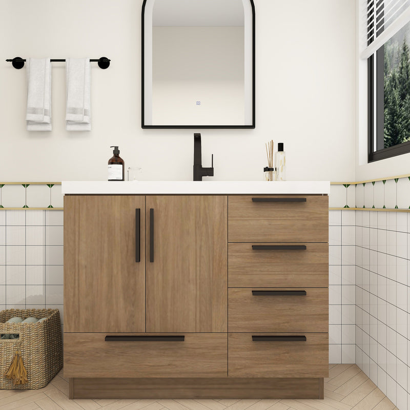 Moreno Bath CARLA-42R Carla 42" Freestanding Bathroom Vanity with Right Side Drawers