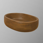 Cedro Oval Cast Concrete Vessel Sink - Vintage Brown