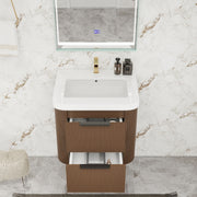 Moreno Bath CELINE-24 Celine 24" Fluted Floating Bathroom Vanity with Acrylic Sink - view 8