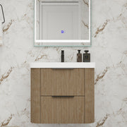 Moreno Bath CELINE-24 Celine 24" Fluted Floating Bathroom Vanity with Acrylic Sink - view 5