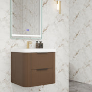 Moreno Bath CELINE-24 Celine 24" Fluted Floating Bathroom Vanity with Acrylic Sink - view 9