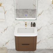 Moreno Bath CELINE-24 Celine 24" Fluted Floating Bathroom Vanity with Acrylic Sink - view 7