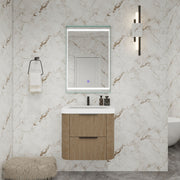 Moreno Bath CELINE-24 Celine 24" Fluted Floating Bathroom Vanity with Acrylic Sink - view 2
