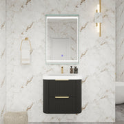 Moreno Bath CELINE-24 Celine 24" Fluted Floating Bathroom Vanity with Acrylic Sink - view 3