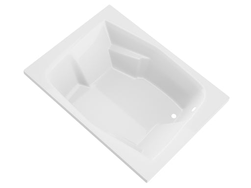 Atlantis Whirlpool 5472C Caresse 72 in. x 54 in. Rectangular Soaking Bathtub with Center Drain in White