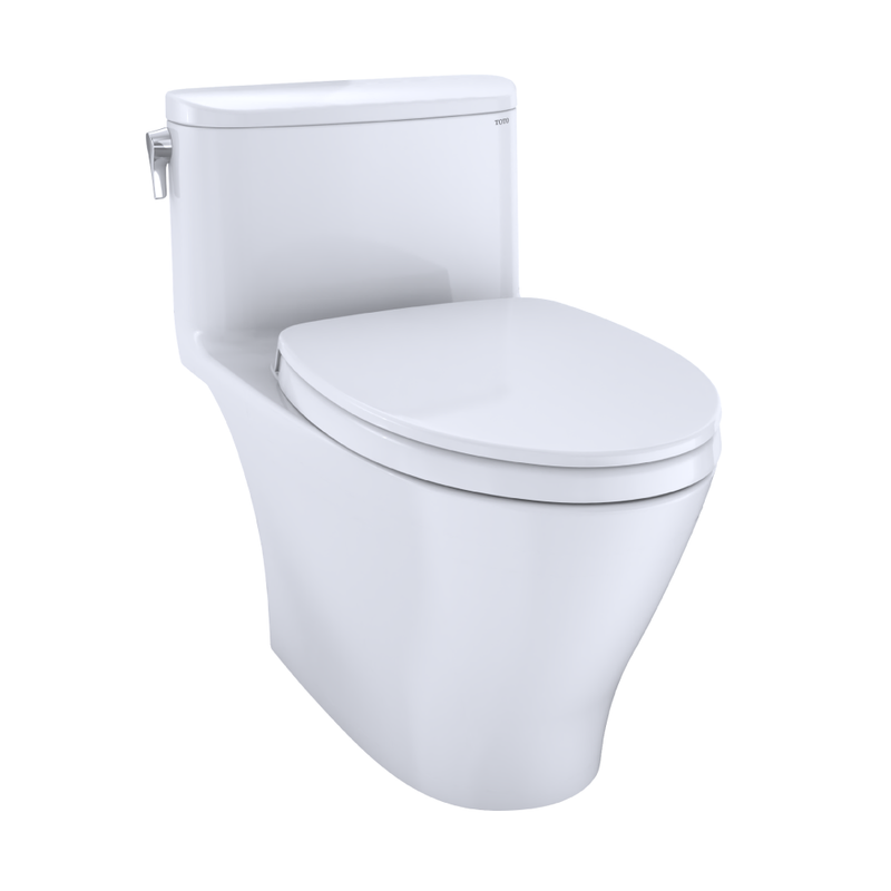 TOTO MS642124CUFG#01 Nexus 1G One-Piece Elongated 1.0 GPF Universal Height Toilet with CEFIONTECT and SS124 SoftClose Seat, WASHLET+ Ready, Cotton White - view 7