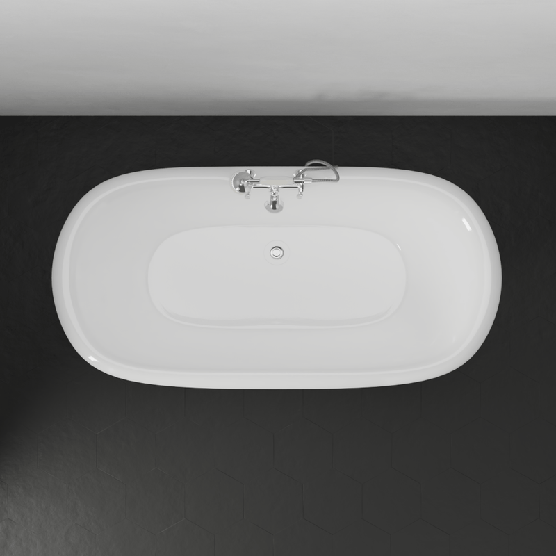 Magnus 132442 Ciona Cast Iron Double-Ended Tub with Pedestal