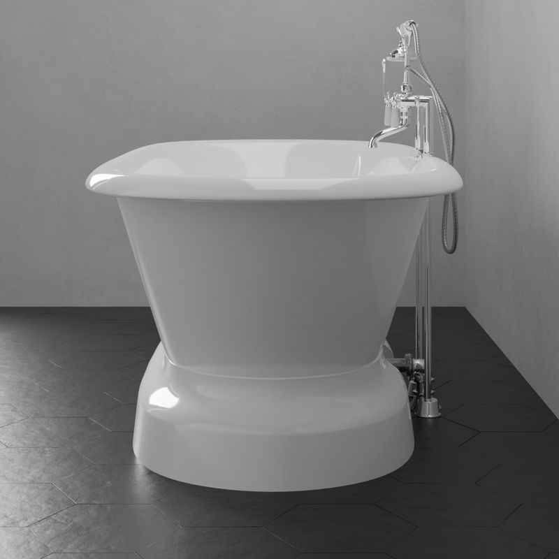 Magnus 132442 Ciona Cast Iron Double-Ended Tub with Pedestal
