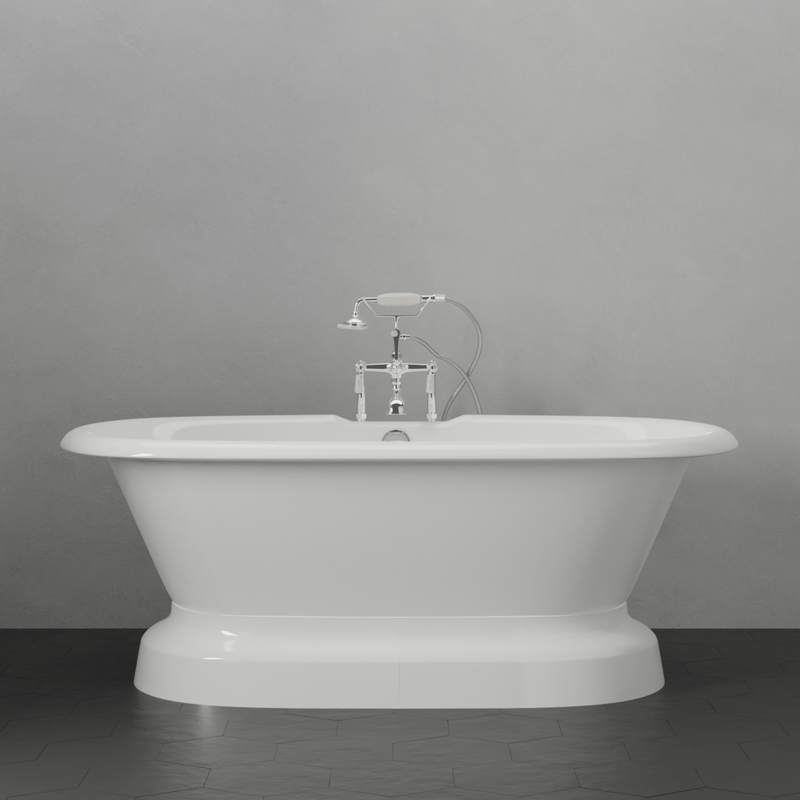 Magnus 132442 Ciona Cast Iron Double-Ended Tub with Pedestal