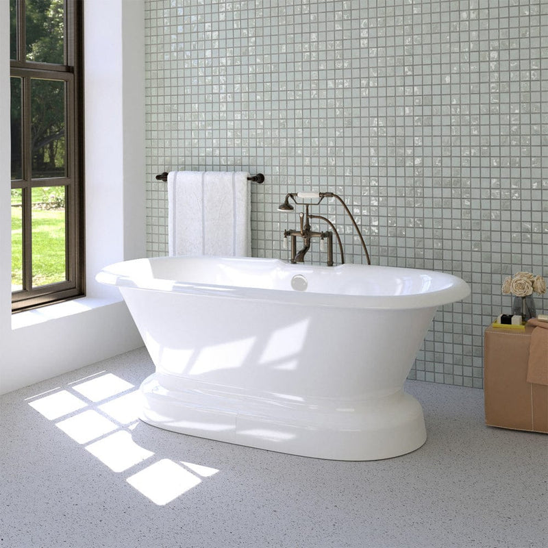 Magnus 132442 Ciona Cast Iron Double-Ended Tub with Pedestal