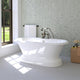 Magnus 132442 Ciona Cast Iron Double-Ended Tub with Pedestal