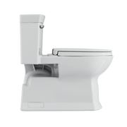 TOTO MS964124CEFG#01 Soirée One Piece Elongated 1.28 GPF Universal Height Skirted Toilet with CeFiONtect, Cotton White - view 3