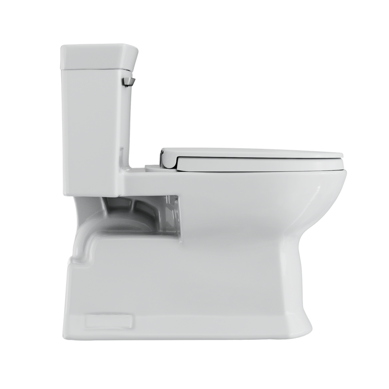 TOTO MS964124CEFG#01 Soirée One Piece Elongated 1.28 GPF Universal Height Skirted Toilet with CeFiONtect, Cotton White - view 3