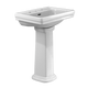 TOTO LPT532.8N#01 Promenade 24" x 19-1/4" Rectangular Pedestal Bathroom Sink for 8 inch Center Faucets, Cotton White