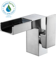 Anzzi Zhona Series Single Hole Single-Handle Low-Arc Bathroom Faucet in Brushed Nickel