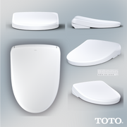 TOTO SW4726AT40#01 WASHLET+ S7 Electronic Bidet Toilet Seat with EWATER+ Bowl and Wand Cleaning and Contemporary Lid, Elongated, Cotton White - view 7