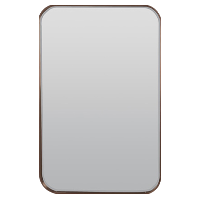 Afina CU-2030 Curve 20" W x 30" H Rectangular Bevel Mirror with Radius Corners
