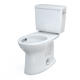 TOTO CST776CEFRG.10#01 Drake Two-Piece Elongated 1.28 GPF Universal Height TORNADO FLUSH Toilet with CEFIONTECT and Right-Hand Trip Lever, 10 Inch Rough-In, Cotton White