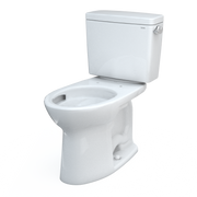 TOTO CST776CEFRG#01 Drake Two-Piece Elongated 1.28 GPF Universal Height TORNADO FLUSH Toilet with CEFIONTECT and Right-Hand Trip Lever, Cotton White