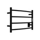 Anzzi Glow 4-Bar Wall Mounted Electric Towel Warmer Rack in Matte Black