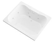 Atlantis Whirlpool 4860NWR Rhode Series 60 in. x 47 in. Rectangular Whirlpool Bathtub with Center drain and V-Style Back Jets in Glossy White