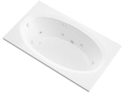 Atlantis Whirlpool 4272VWR Vogue 71 in. x 42 in. Rectangular Whirlpool Bathtub with Reversible Drain in Right Drain and V-Style Back Jets in Glossy White