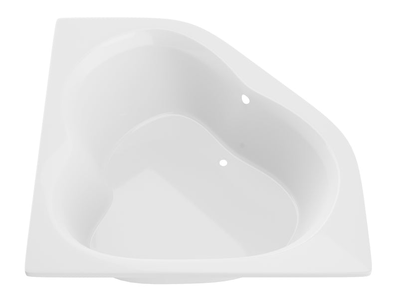 Atlantis Whirlpool 6060C Cascade 60 in. x 60 in. Corner Soaking Bathtub with Center Drain in White