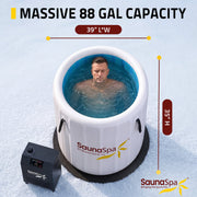 K-Plunge Arctic Fox 1-Person Inflatable Cold Plunge and Hot Tub in Gray
