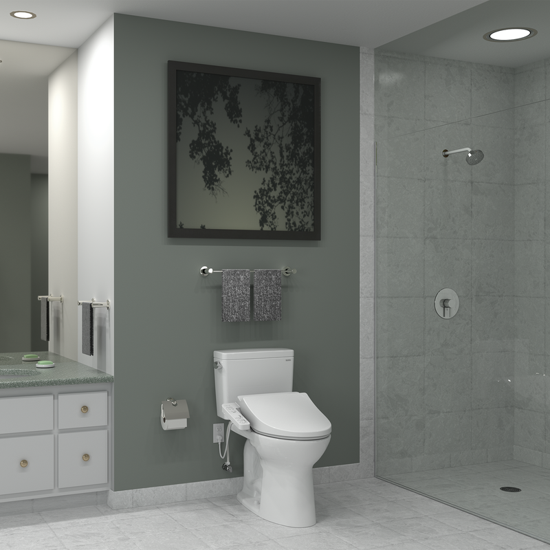 TOTO SW3004#01 WASHLET A2 Electronic Bidet Toilet Seat with Heated Seat and SoftClose Lid, Elongated, Cotton White - view 5